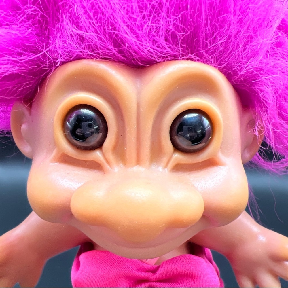 Vintage Russ Troll Doll Pink Hair Two Piece Swim Bathing Suit Pink Bikini - Picture 6 of 12